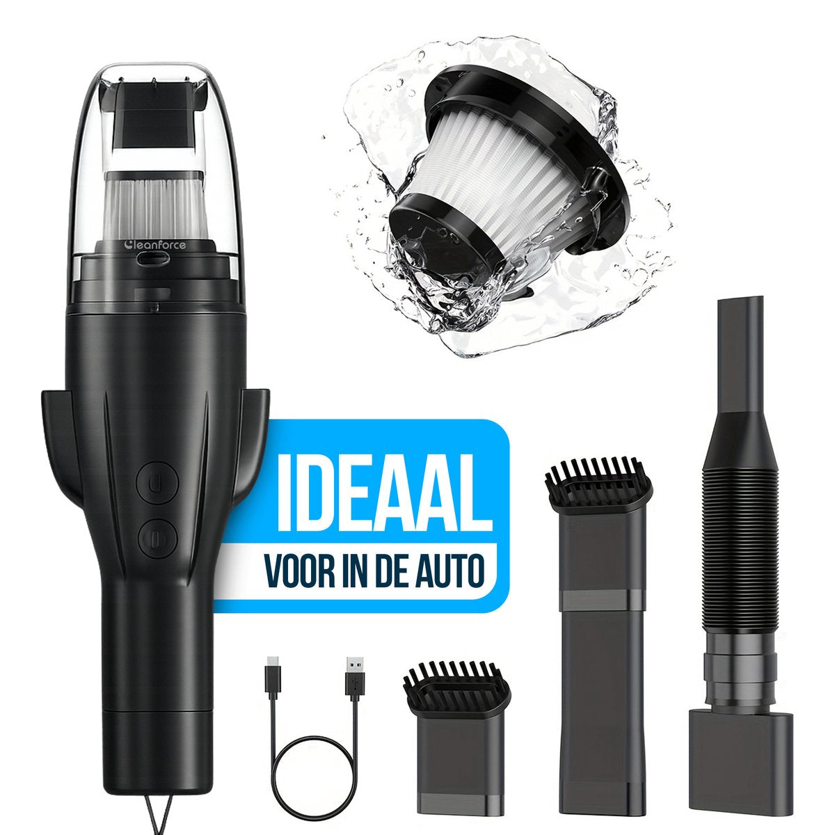 Cleanforce Kruimelzuiger Pro met 2 krachtige zuigstanden - Snoerloos
