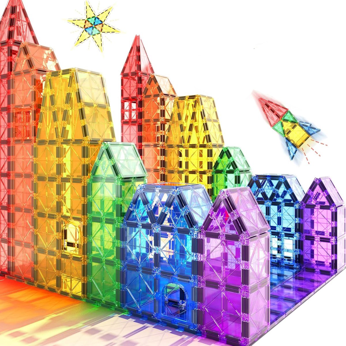 Funlab Magnetic tiles - 48 stuks