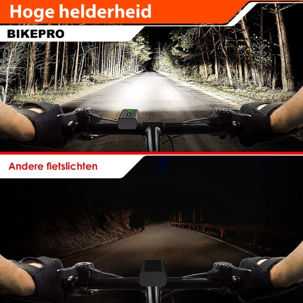BikePro LED Fietsverlichting Set: USB Oplaadbaar Voor- en Achterlicht - De Gatgetwinkel