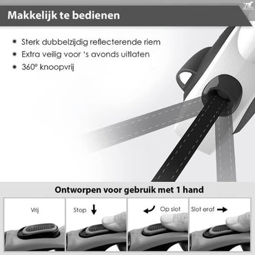 PetFriends Premium Hondenriem: Inclusief Poepzakjes - Reflecterend - Tot 50KG - De Gatgetwinkel