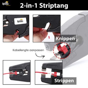 Professionele Automatische 2-in-1 Striptang: 0,03 tot 10mm² - Kabelstripper - Kniptang - De Gatgetwinkel