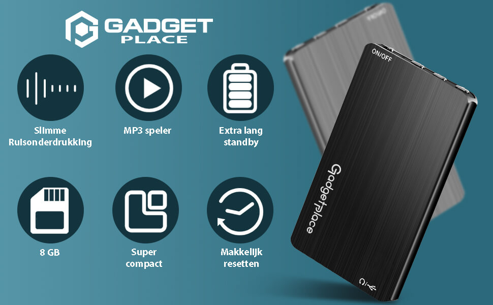Gadgetplace Mini Afluisterapparaat: 80 uur Opname, Spy Recorder - De Gatgetwinkel