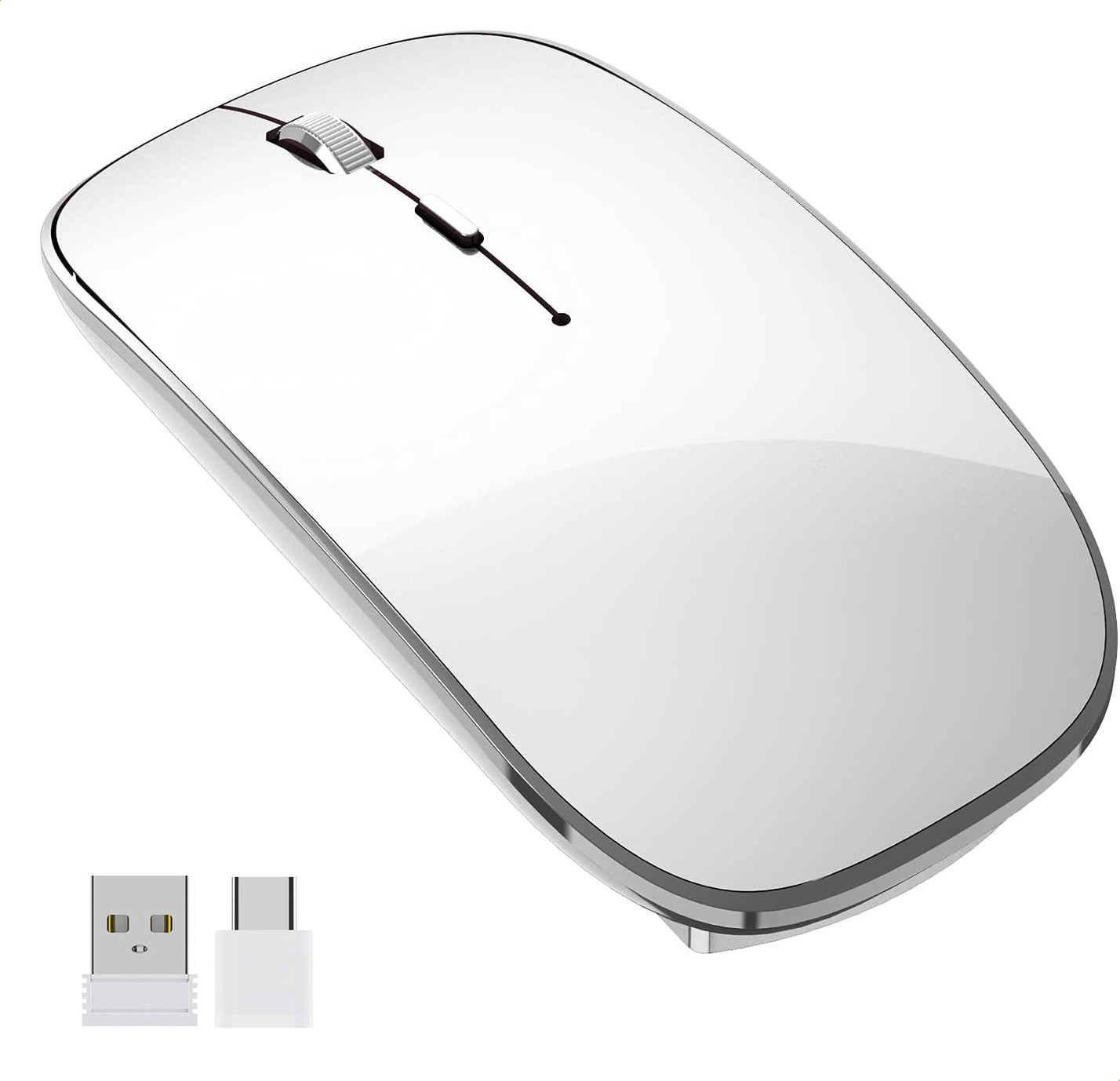 Gadgetplace Draadloze Muis: Ergonomisch, Stille Klik, USB-C