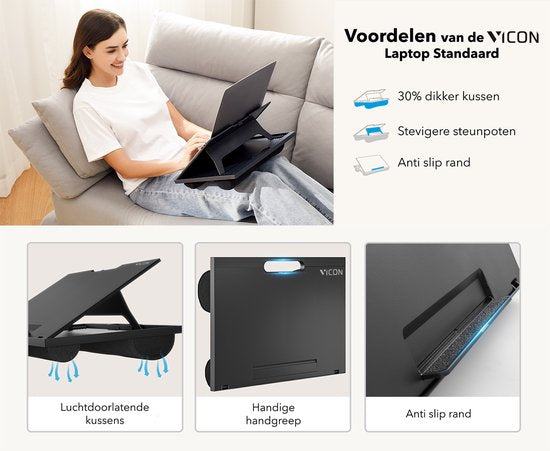 Vicon Universele Laptop standaard - Geschikt voor op Schoot