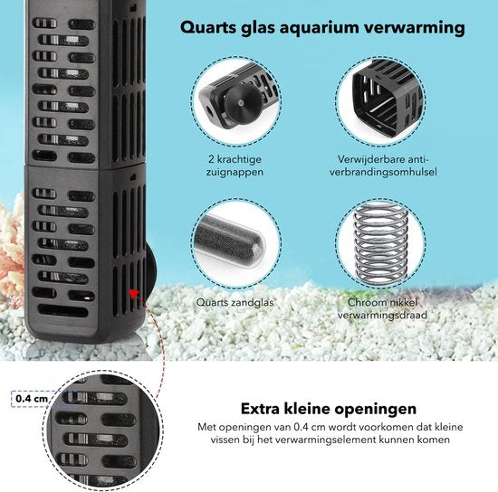 PetFriends Professionele Aquarium verwarming 50W met Slimme Digitale Thermometer