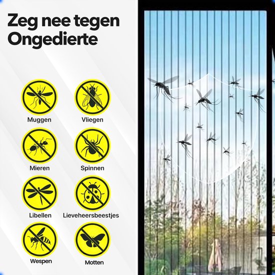 Vicon Magnetisch Vliegengordijn met Altijd Open Functie - 90 x 210 CM