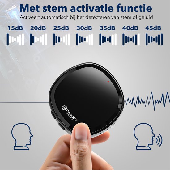 Gadgetplace Mini Afluisterapparatuur Pro 64GB met Speakers