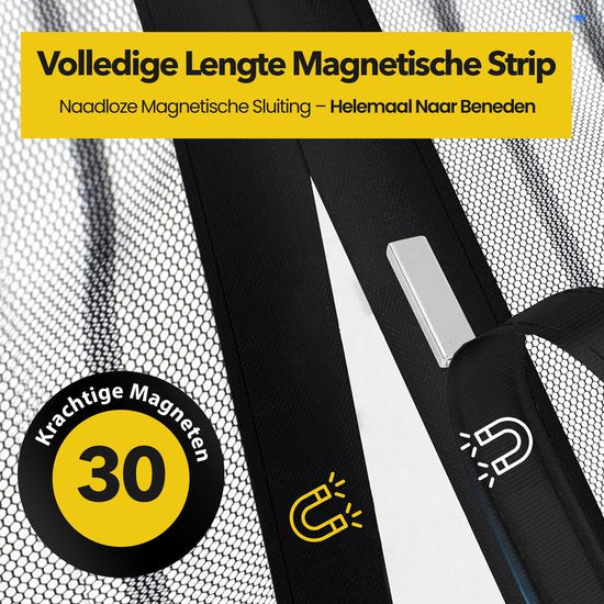 Vicon Magnetisch Vliegengordijn met Altijd Open Functie - 90 x 210 CM