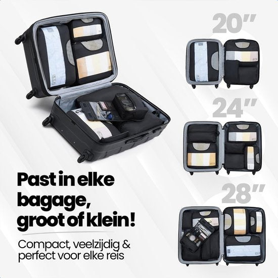 Vicon Packing Cubes 8-delig - Koffer / Backpack Organizer set