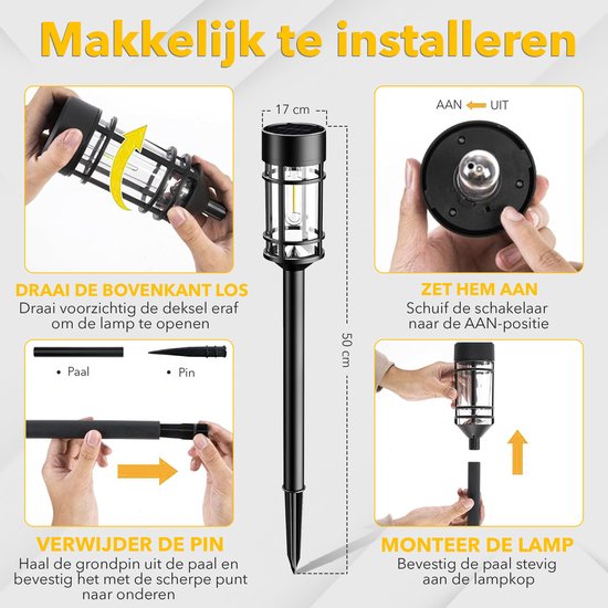 Vicon Solar Tuinverlichting op Zonne energie - 2-Pack