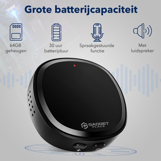 Gadgetplace Mini Afluisterapparatuur Pro 64GB met Speakers
