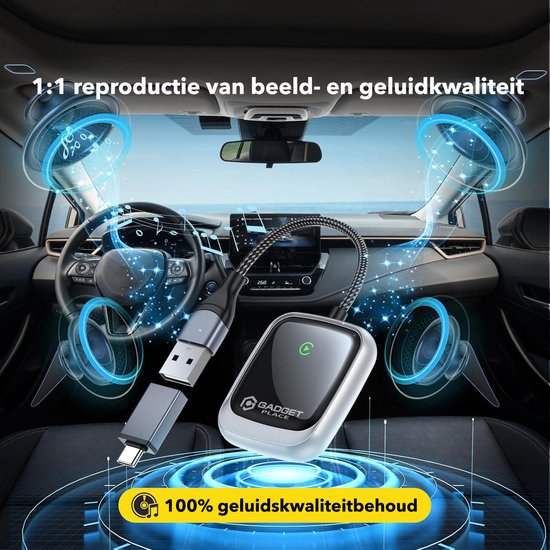 Gadgetplace 2 in 1 Draadloze Dongle met USB C Adapter