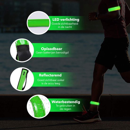 Vicon Hardloopvest met 2 LED Reflectie banden
