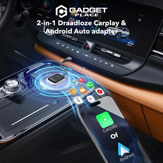 Gadgetplace 2 in 1 Draadloze Dongle met USB C Adapter