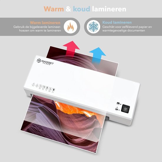 Gadgetplace Lamineerapparaat A4 met 40 Lamineerhoezen