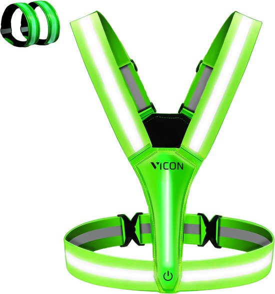 Vicon Hardloopvest met 2 LED Reflectie banden