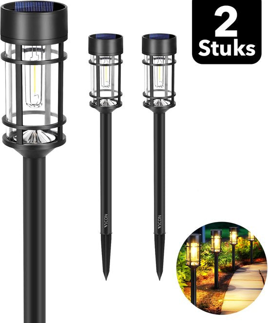 Vicon Solar Tuinverlichting op Zonne energie - 2-Pack