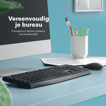 Gadgetplace Draadloos Toetsenbord met Muis Set