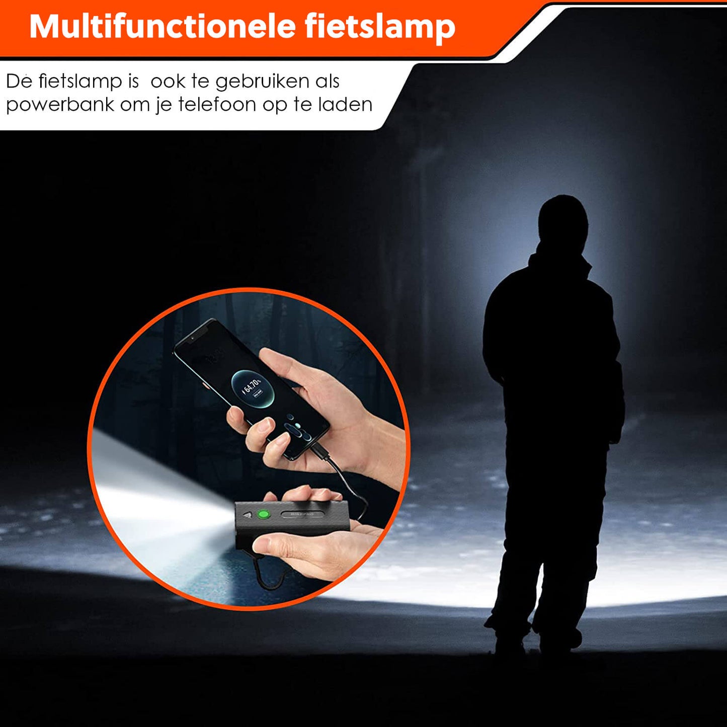 BikePro LED Fietsverlichting Set: USB Oplaadbaar Voor- en Achterlicht - De Gatgetwinkel