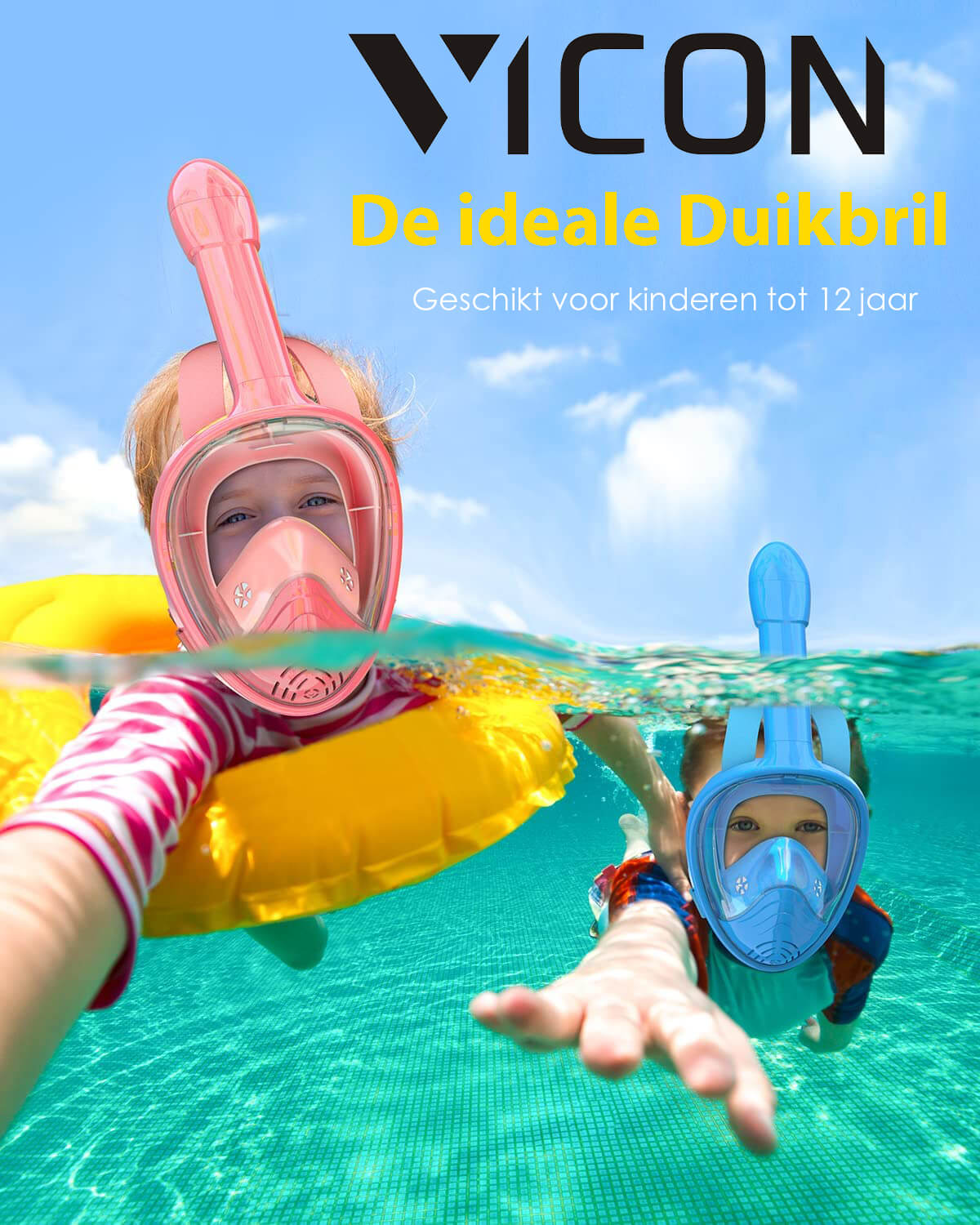 Vicon Snorkelmasker voor Kinderen - Blauw - De Gatgetwinkel