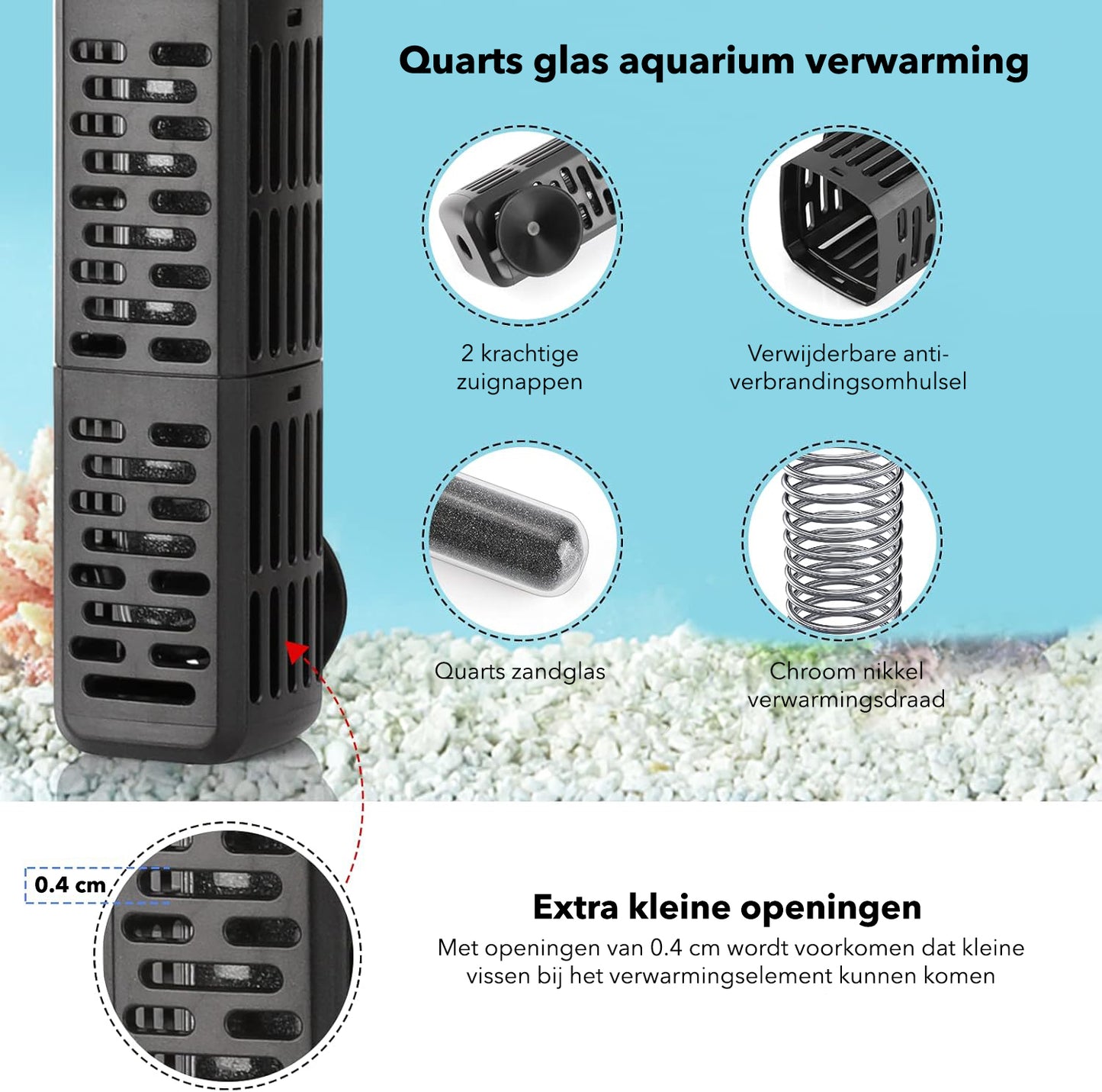 PetFriends Professionele Aquarium verwarming 50W met Slimme Digitale Thermometer