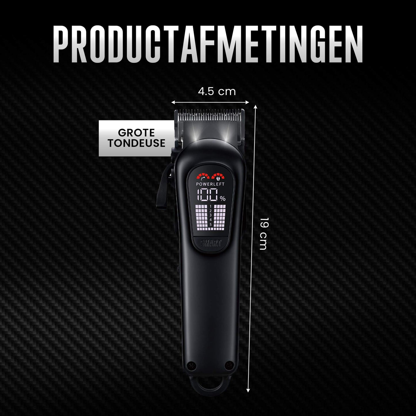 Goodcare Draadloze Tondeuse met 5 standen