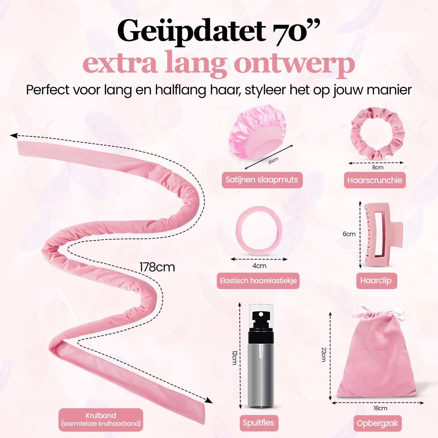 Goodcare Heatless Curls Set - Incl. Satijnen Slaapmuts