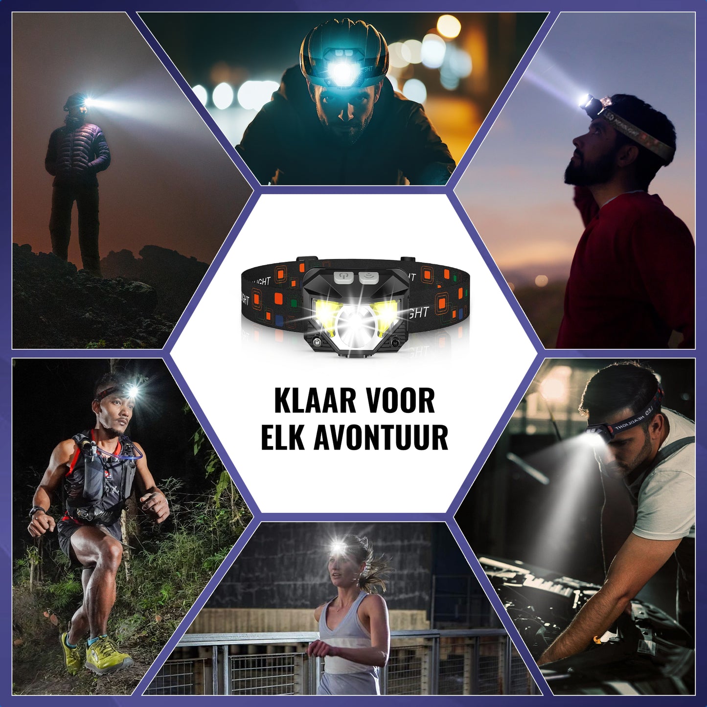 Gadgetplace Hoofdlamp LED Oplaadbaar