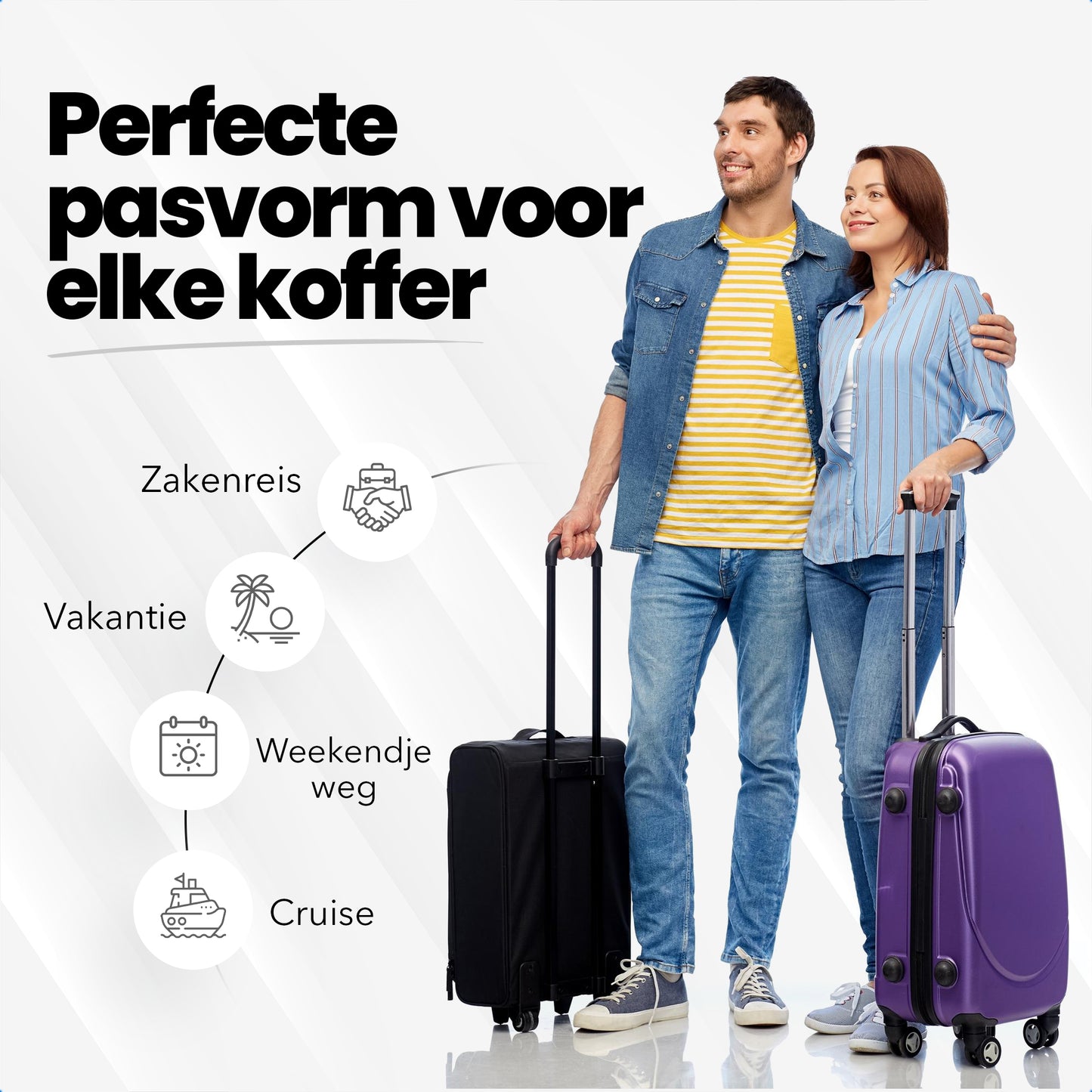 Vicon Packing Cubes 8-delig - Koffer / Backpack Organizer set