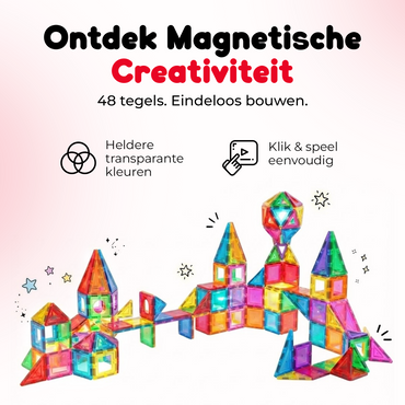 Funlab Magnetic tiles - 48 stuks