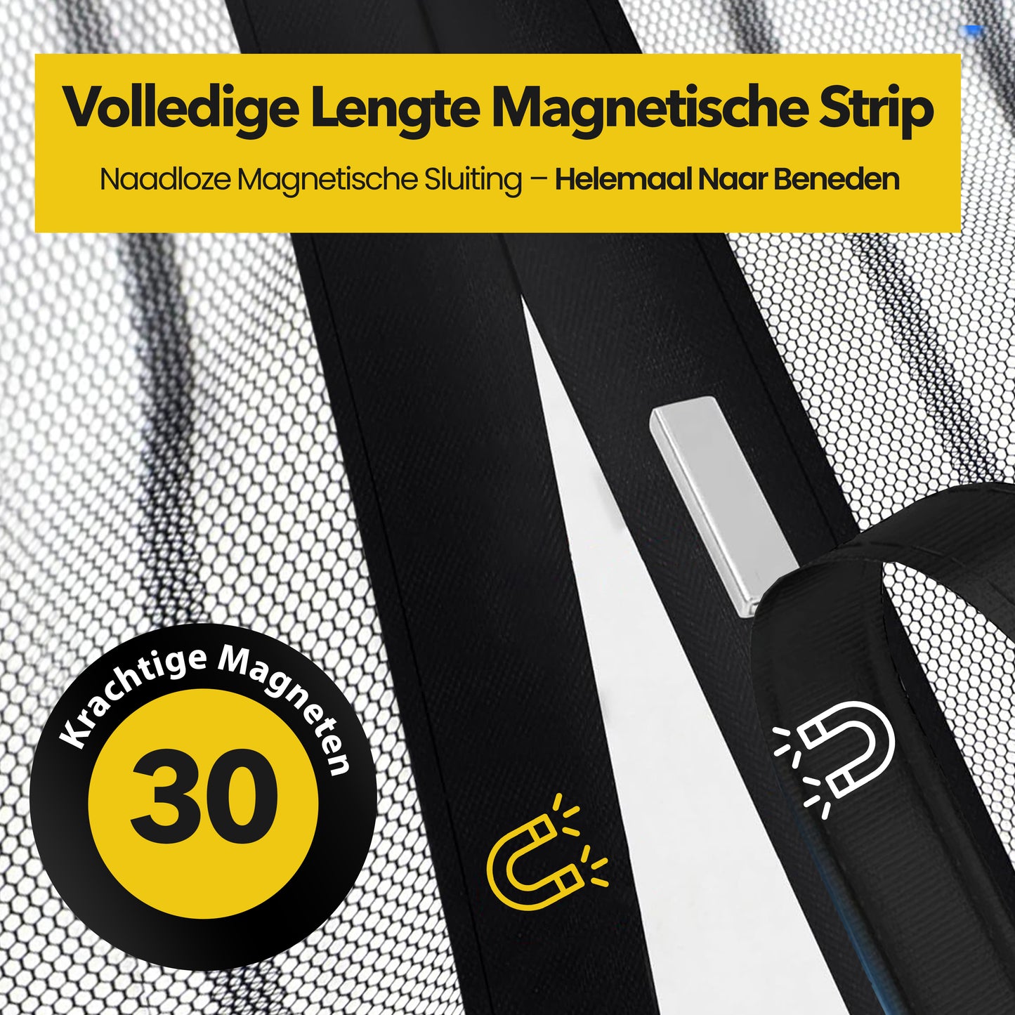 Vicon Magnetisch Vliegengordijn met Altijd Open Functie - 90 x 210 CM