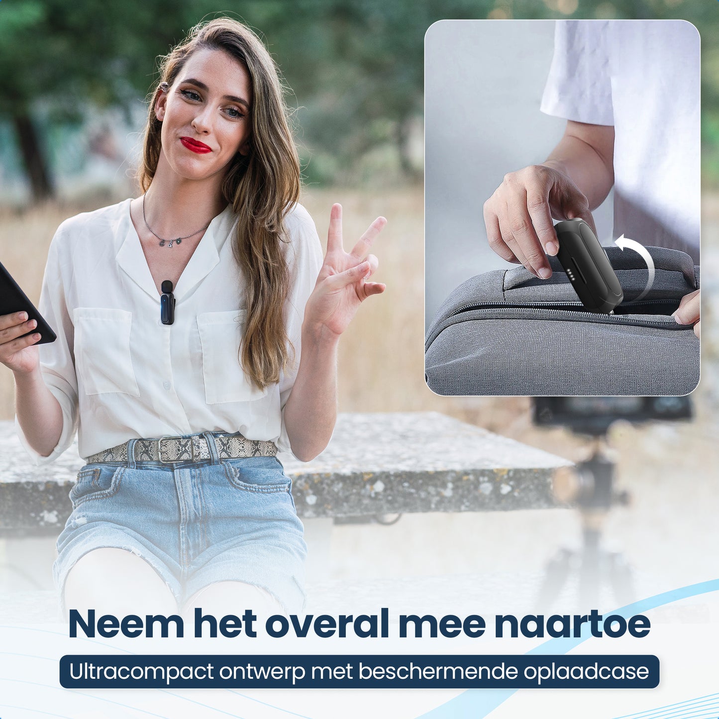 Gadgetplace Draadloze Microfoon Pro met Oplaadcase