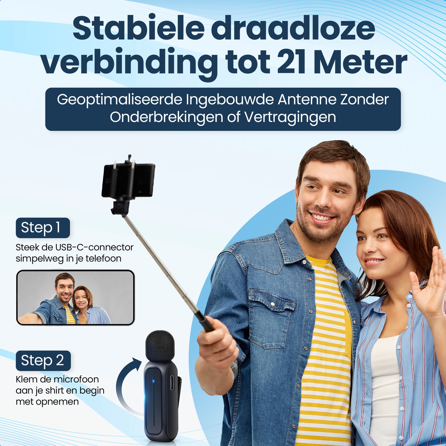 Gadgetplace Draadloze Microfoon Pro met Oplaadcase