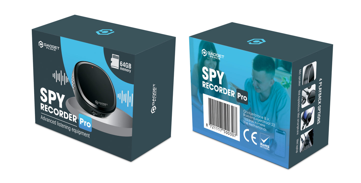 Gadgetplace Mini Afluisterapparatuur Pro 64GB met Speakers
