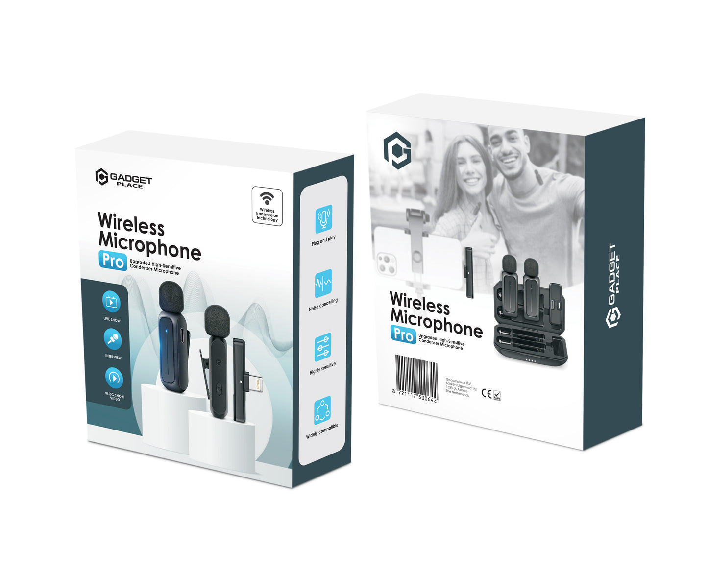 Gadgetplace Draadloze Microfoon Pro met Oplaadcase