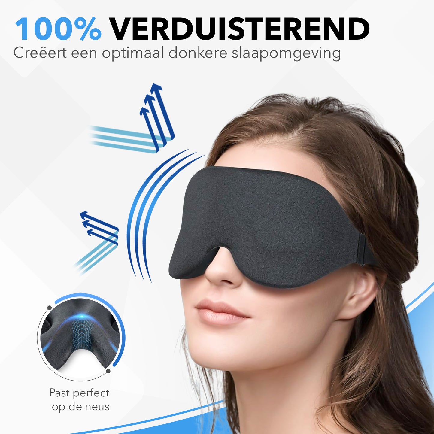Vicon Verstelbaar Slaapmasker met Oordopjes - Extra Comfortabel