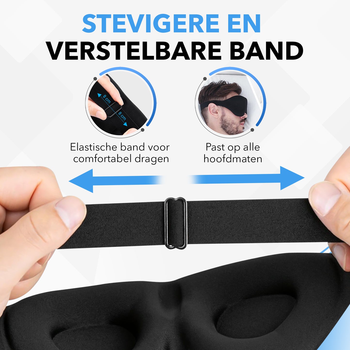 Vicon Verstelbaar Slaapmasker met Oordopjes - Extra Comfortabel