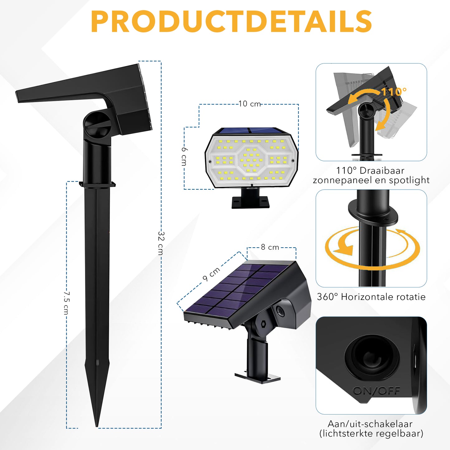Vicon Solar Tuinverlichting op Zonne energie - 2-Pack