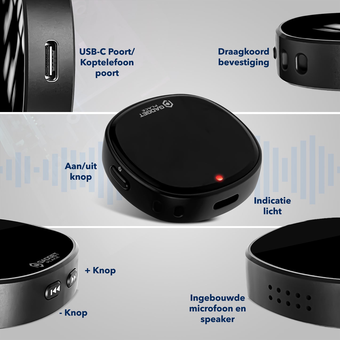 Gadgetplace Mini Afluisterapparatuur Pro 64GB met Speakers