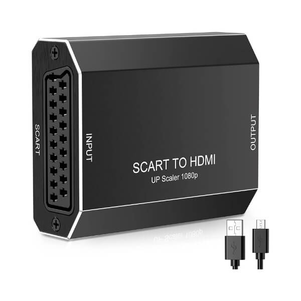 Gadgetplace Scart naar HDMI Converter: Staal Design, 1080P Adapter - De Gatgetwinkel