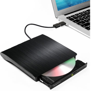 Externe DVD Speler en Brander met USB 3.0 en USB-C: Voor Laptop & Macbook, Plug & Play - De Gatgetwinkel