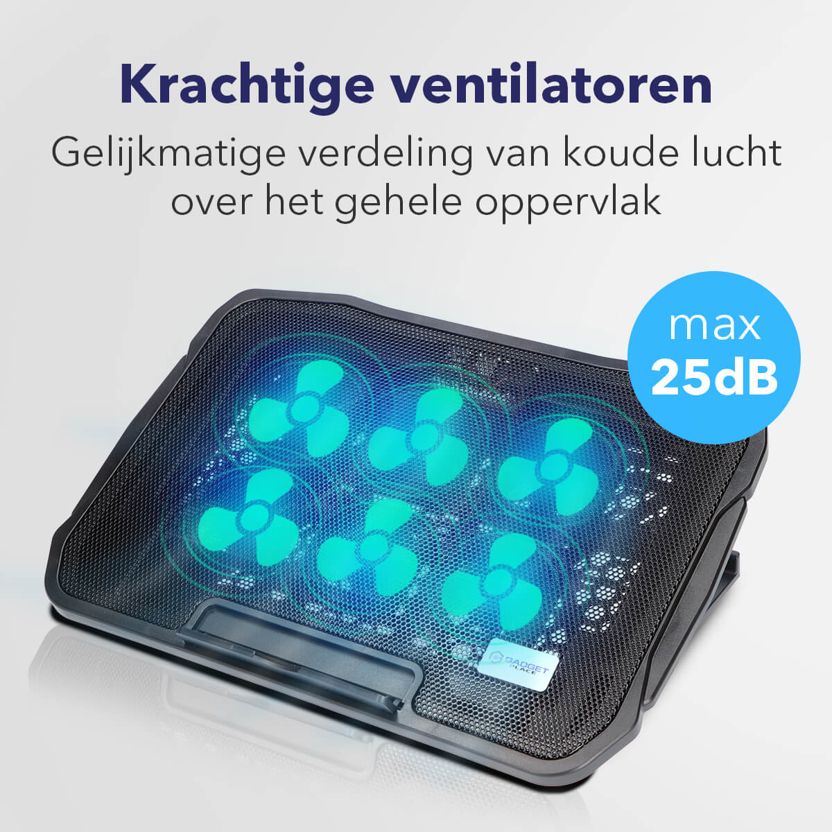 Universele Laptop Cooler: 6 Krachtige Ventilatoren - Verstelbaar - Tot 17 inch - De Gatgetwinkel