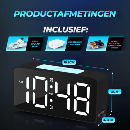 Gadgetplace Digitale Wekker - Extra hard alarm