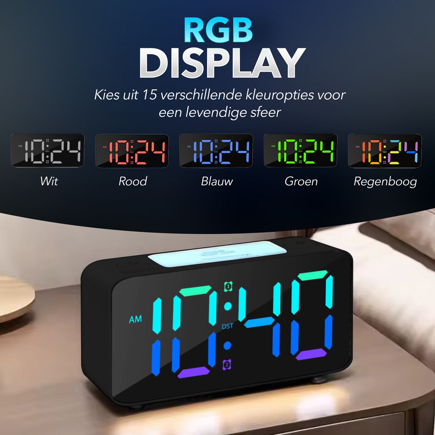 Gadgetplace Digitale Wekker - Extra hard alarm