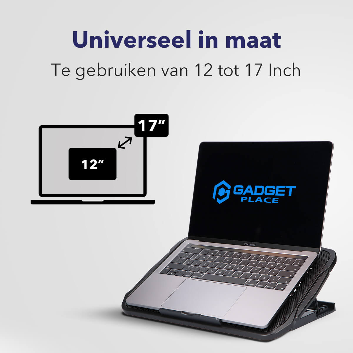 Universele Laptop Cooler: 6 Krachtige Ventilatoren - Verstelbaar - Tot 17 inch - De Gatgetwinkel