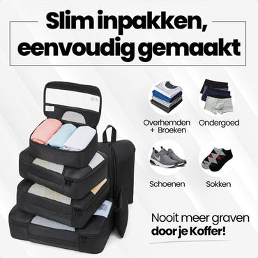 Vicon Packing Cubes 8-delig - Koffer / Backpack Organizer set