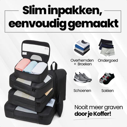 Vicon Packing Cubes 8-delig - Koffer / Backpack Organizer set