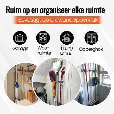 Vicon Bezemhouder voor 4 Stelen en Extra Gereedschap