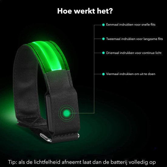 Vicon Hardloopvest met 2 LED Reflectie banden