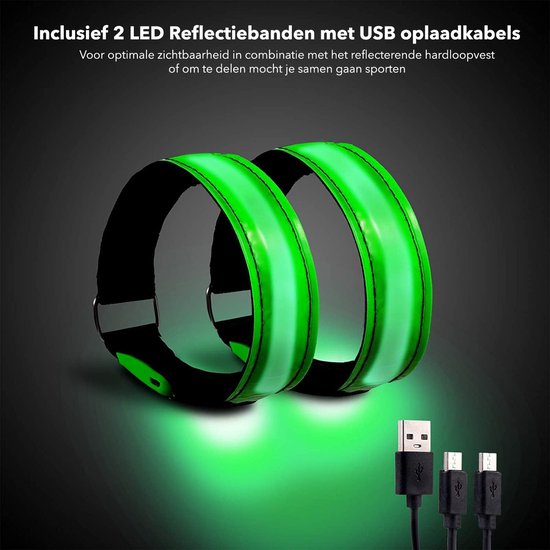 Vicon Hardloopvest met 2 LED Reflectie banden